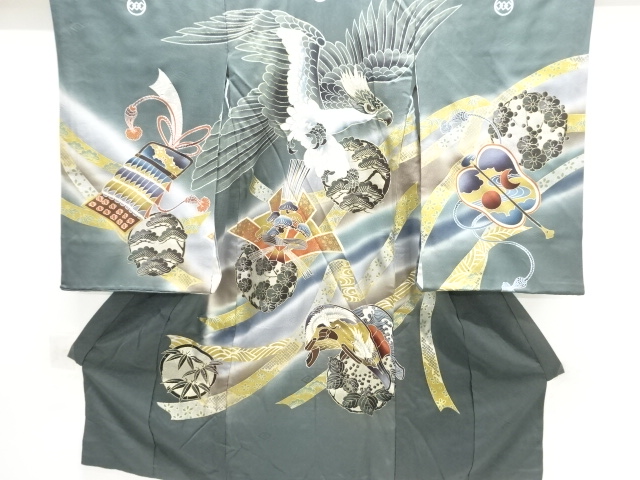 JAPANESE KIMONO / BOYS KIMONO / HAWK / ARMOR PATTERN
